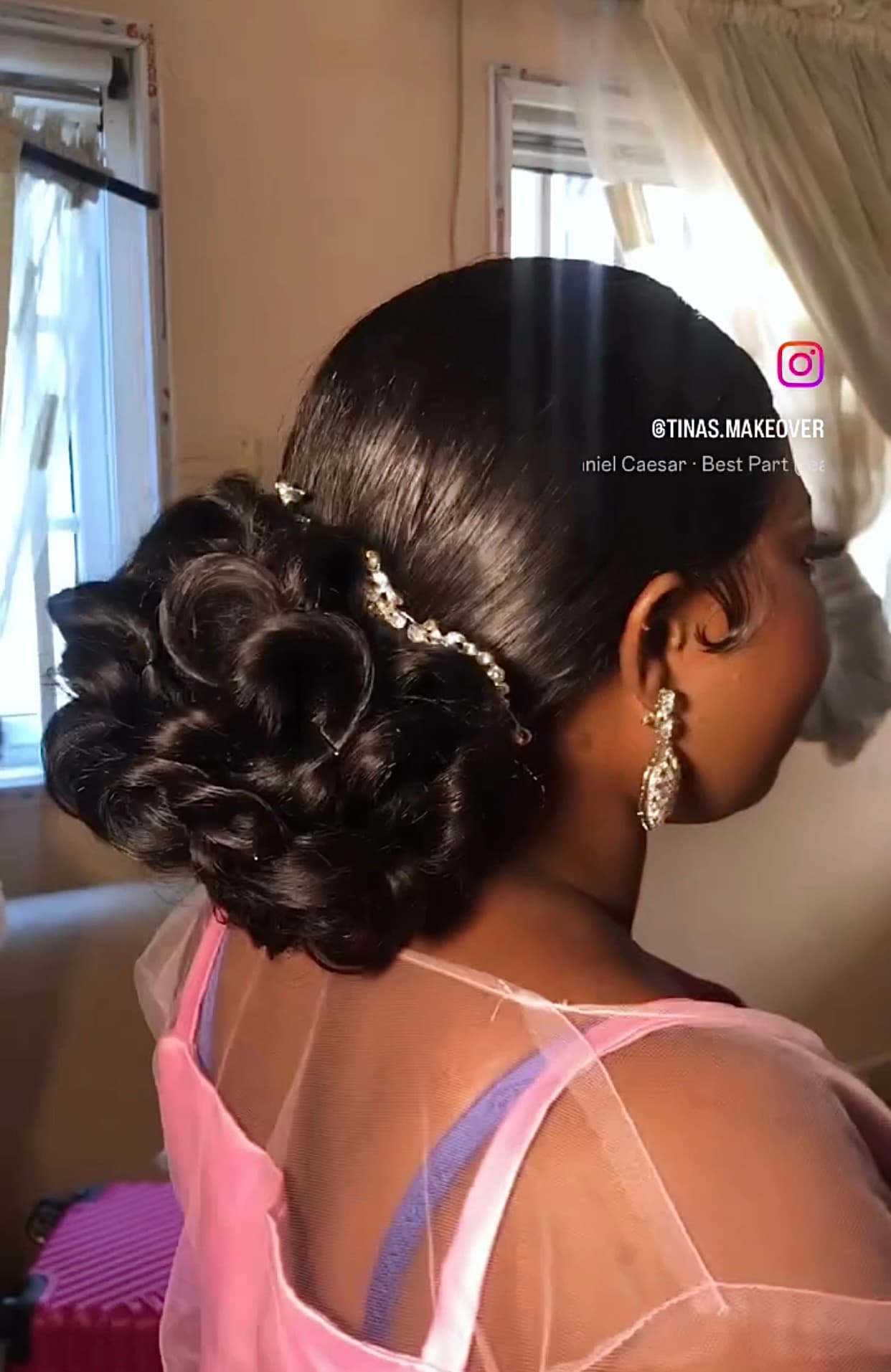 Bridal hair installation 1